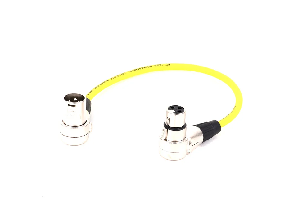 Ausgeglichenes XLR-Kabel, rechtwinkliger Stecker auf rechtwinklige Buchse, Pro, 3-poliger 90-Grad-Mikrofonanschluss für Audio-Interface oder Mixer – Detail 5