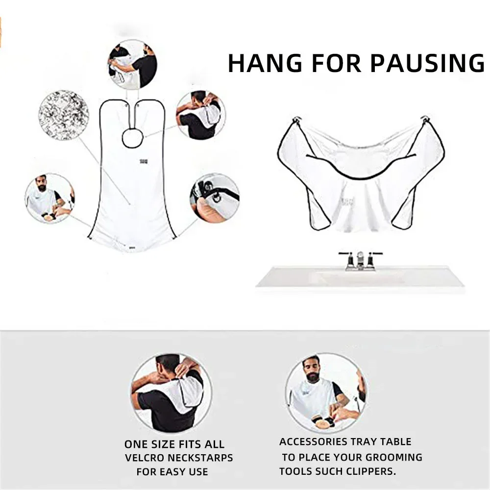 Male Shaving Apron Beard Catcher Cape Shaver Cleaning Care Bib