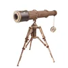 Robotime Rokr 1:1 DIY 314pcs Telescopic Monocular Telescope Wooden Model Building Kits Assembly Toy Gift for Children Adult 1