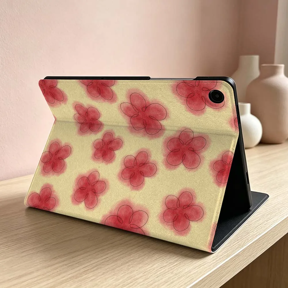 Cartoon Flowers Pattern Soft Tablet Case