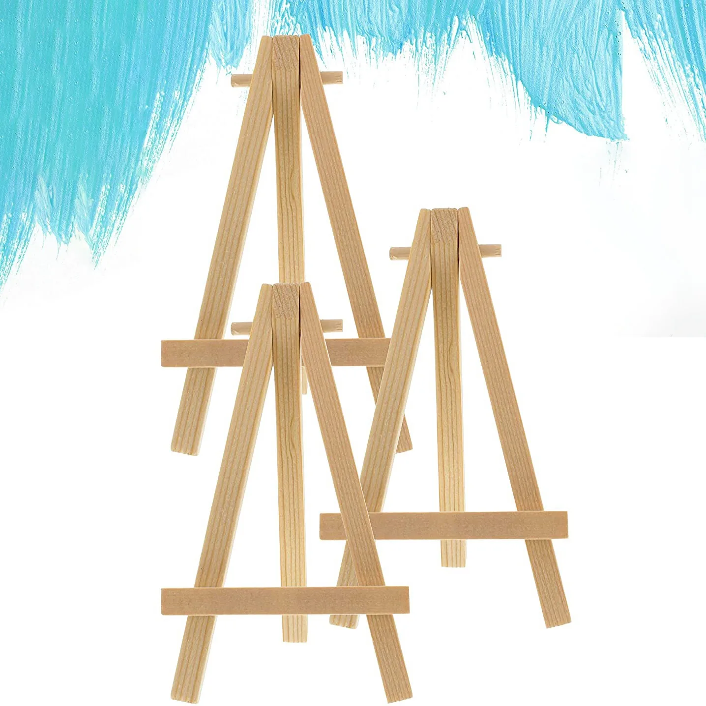 12.7cm Mini Wooden Display Stands Easels Table Top Stands 24Pcs Suitable for Children's Handicrafts Business Cards sketch easel,wooden easel,wood table easel