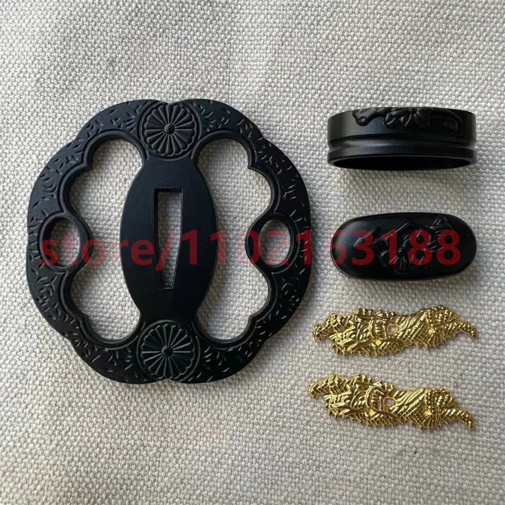 High Quality Tsuba Handguard Guard Fuchi Kashira Menuki Alloy Material For Japanese Japan Samurai Katana Sword Fittings Parts 6