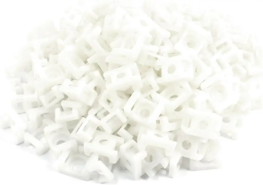 

Tcenofoxy Plastic Cable Mount Saddle Base, 9mm Max Tie Width, 200pcs, White