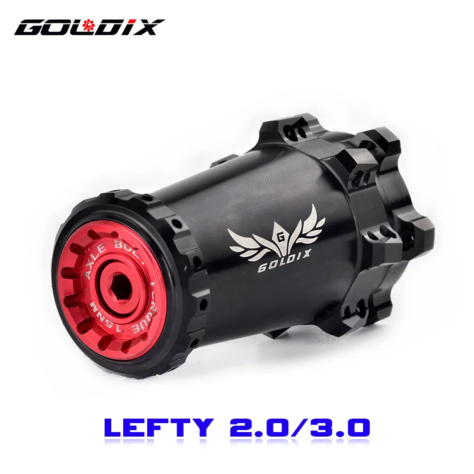 

GOLDIX Lefty Hub MTB XC AM Straight Pull 6 Bolt Disc Brake Left Hand Hub Black 2.0 3.0 115g Front Hub 28H For Lefty 2.0/3.0 Fork