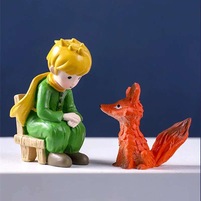 Miniature Figurines Resin Ornaments Resin Crafts Mini Resin Little Prince Figurines Fairy Cartoon Model