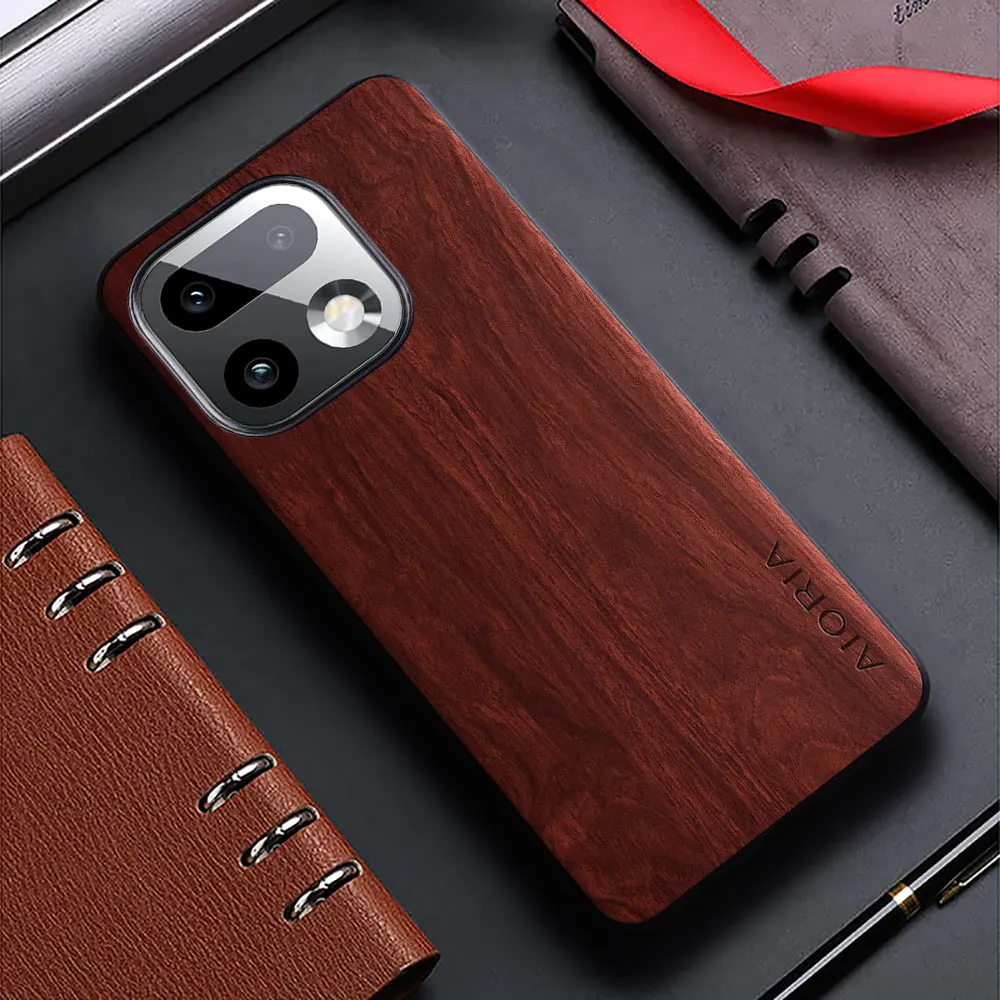 Bamboo Wood Pattern PU Leather Back Cover Case