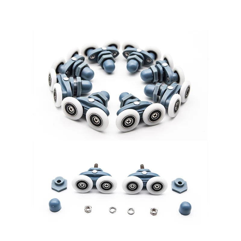 Shower Room Rollers 4pcs-8pcs/set 23mm 25mm Sliding Shower Cabin Glass Door Bearing Roller Pulley Runner Double Swaying Pop Up