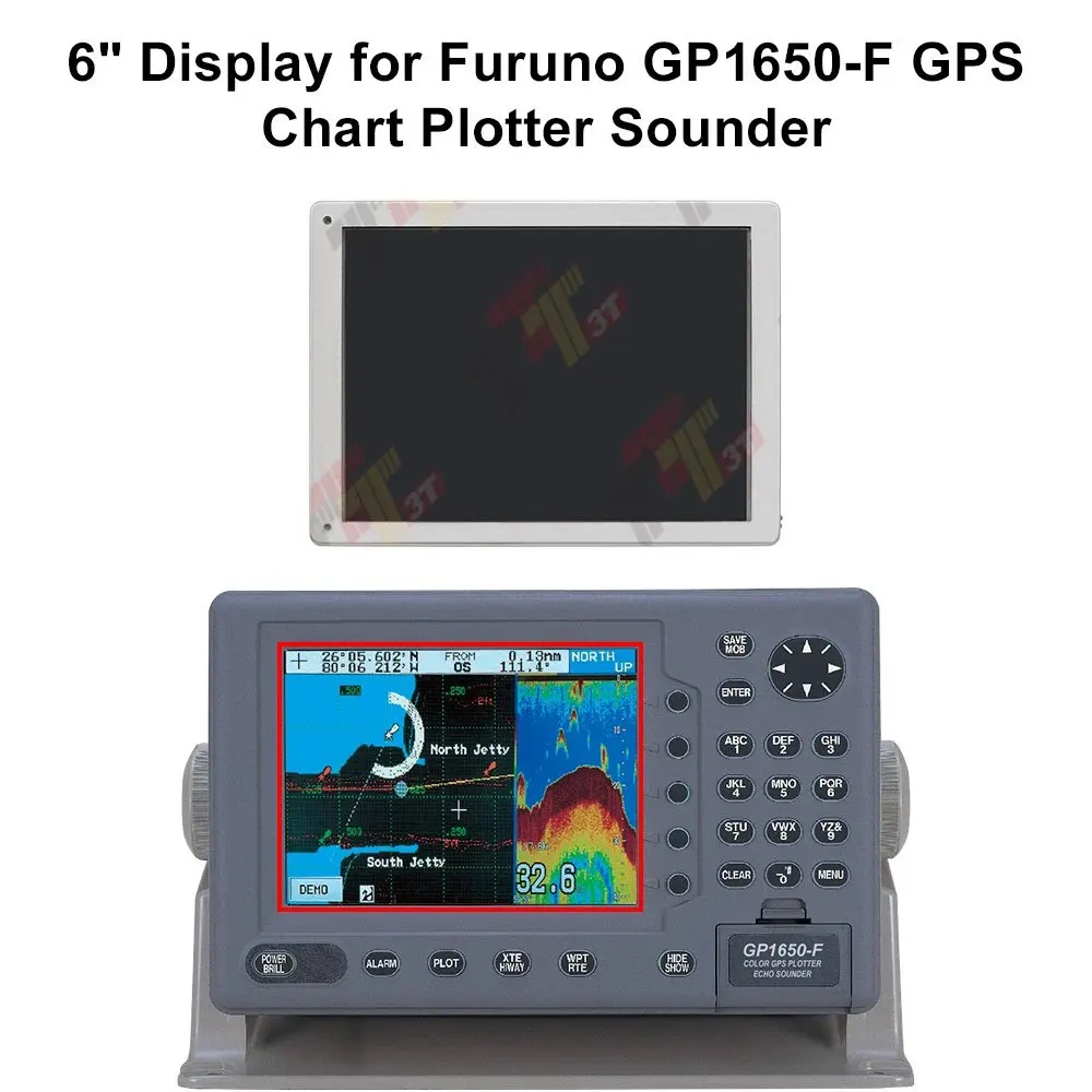 후루노 GP-1650 GP1650-F GP-1650W GPS 차트 플로터 소나용 6인치 디스플레이