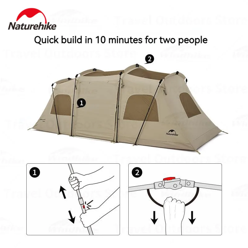야외 탐험을 위한 완벽한 선택, Naturehike CLOUD VESSEL 터널 텐트