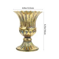 Retro Iron Flowerpot Vintage Metal Vase for Fresh Dried Flowers Home Hotel Decor Tabletop Floral Arrangement 2