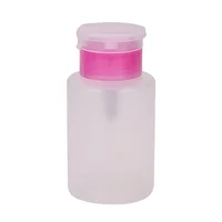 Bouteille à pompe vide portable de 210 ml, rose/transparente, distributeur de liquide pour dissolvant de vernis à ongles 6