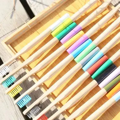 

20 шт., экологически чистые зубные щётки из бамбукового волокна