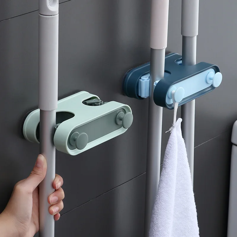 

Стена с двойной картой, без перфорации, без следов, без сверления, стеллаж для швабры, многофункциональные принадлежности для ванной комнаты