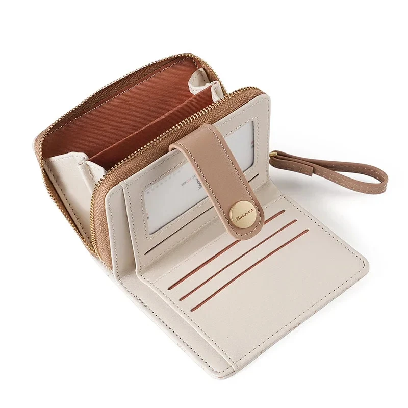 1pc Cute Cat Girls Wallet Short Student ID Bank Card Holder Money Bag Zipper Wallets for Women Key Storage Purse Coin Purse 6