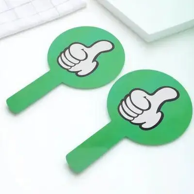2개 세트 교실 투표용 패들 양면 적색 녹색 엄지척 위아래 참/거짓 답변판 가볍..
