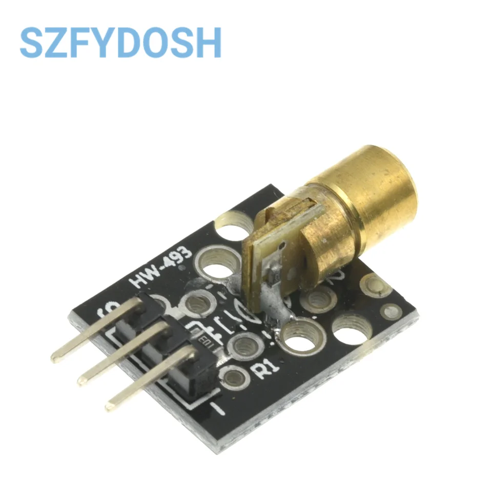 Ky-008 3Pin 650Nm Trasmettitore Laser Rosso Dot Diode Modulo Sensore Testa In Rame Per Arduino Avr Pic Fai Da Te Compatibile Con Mega 2560