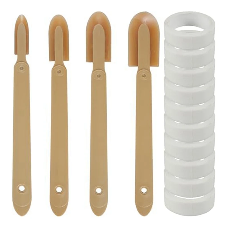 4PCS Rubber Caulking Tool,Caulking Spatulas Caulk Finishing Tool,Caulk Remover Tool For Tiles Sink Joint Skirting New