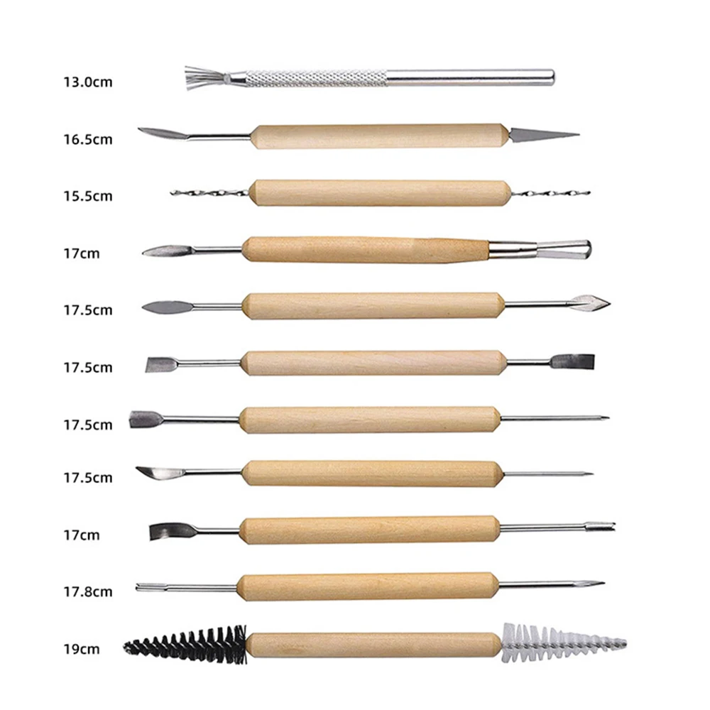 11 adet/takım Çömlekçilik Şekillendirici alet takımı Seramik Detay Doku Şekillendirme Bıçağı DIY El Yapımı Sanat Zanaat Heykel Modelleme