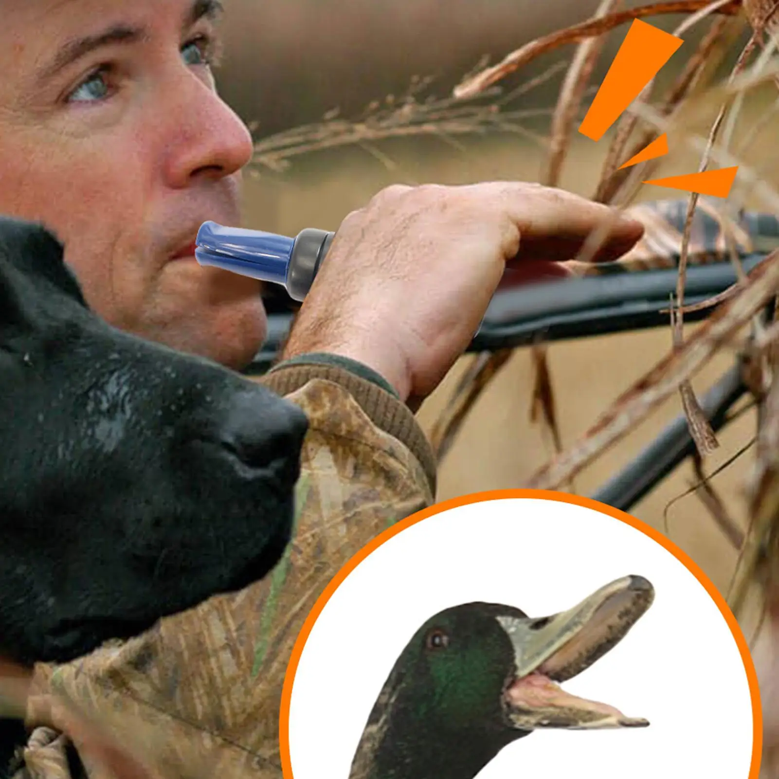 Appeau canard réaliste pour chasse - Sifflet appelant avec son authentique pour pêcheurs