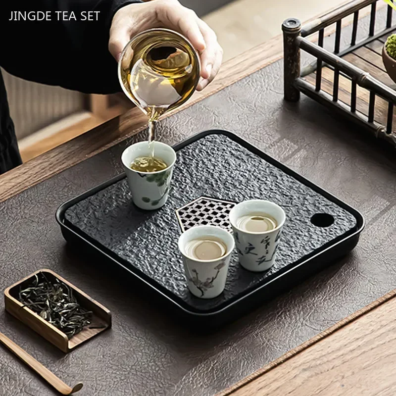 Small Rectangular Plastic Tea Tray Storage Serving Tray Living Room  Household Water Cup Plate for hotel/home - AliExpress