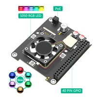 Pi 5 PoE HAT Board for Raspberry Pi 5 with Cooling Fan/Computer Module 5 Power Over Ethernet HAT for Pi 5 /CM5 5V 5A 25W 2