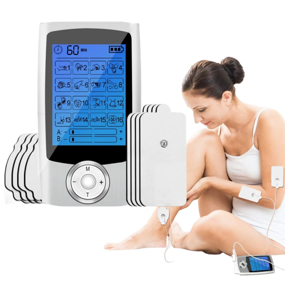 16 Modes Electric Tens Relax Muscle Stimulator EMS Acupuncture Body Massage Digital Therapy
