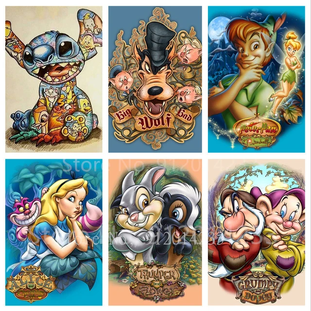 Diy Cartoon Stitch Diamond Painting  Diamond Painting Disney Character -  Diy Disney - Aliexpress