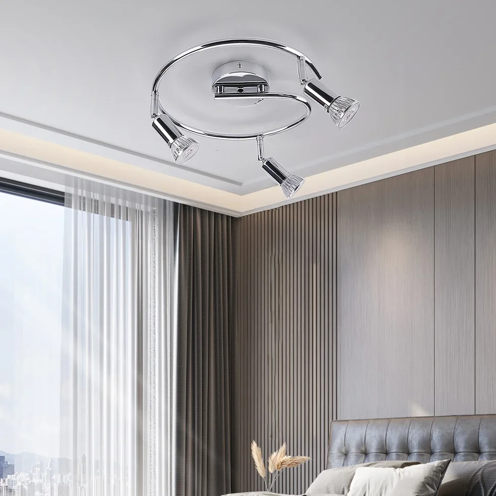 Retro Chandelier Wrought Iron LED Ceiling Lamp E27 Light Living Room Modern Decoration Home Lighting Fixture