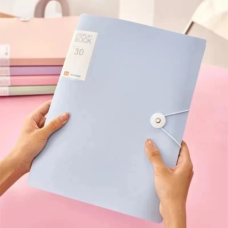 100-Pocket File Folder Display Book Plastic A4 Sheet Paper Document Holder Letter Size Inserts File-N-View Business Presentatio