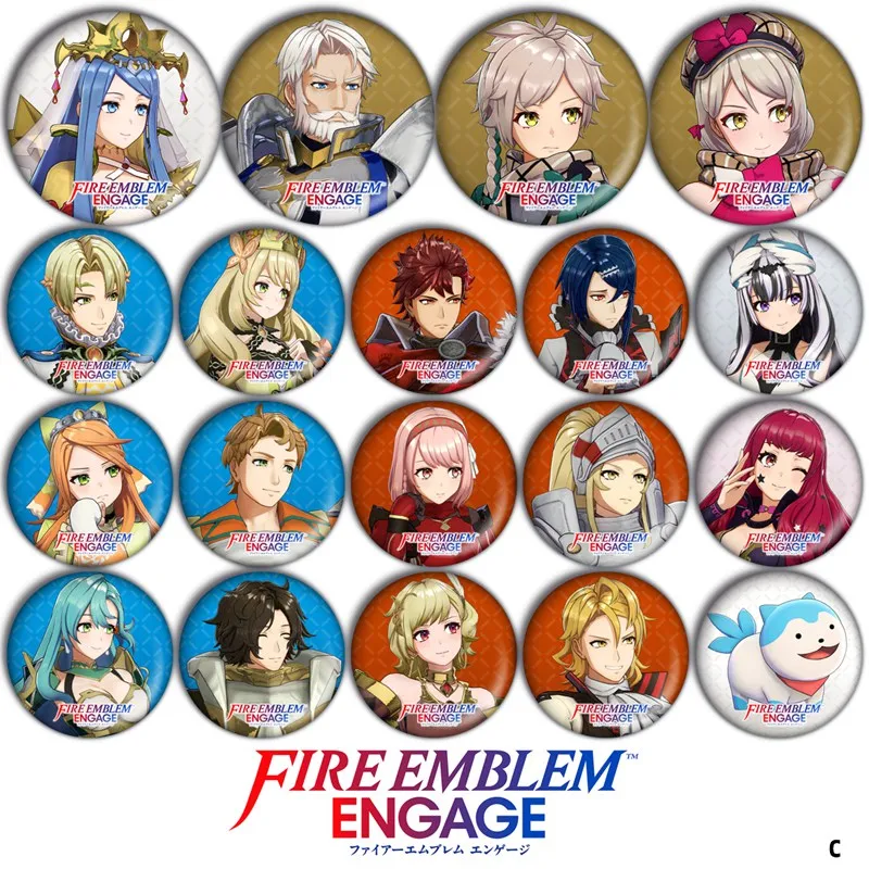 

Anime Fire Emblem Engage 58mm Figure Badge Round Brooch Pin Gifts Kids Collection Toy 3719