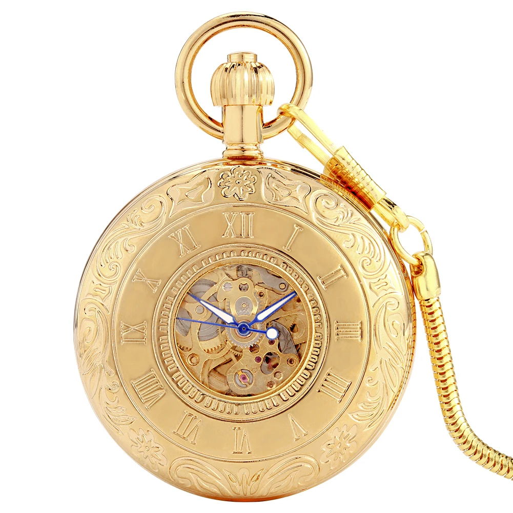 

Luxury Mechanical Pocket Watch With Automatic Movement Vintage Vigoroso Wind Mechanical Pocket Watch