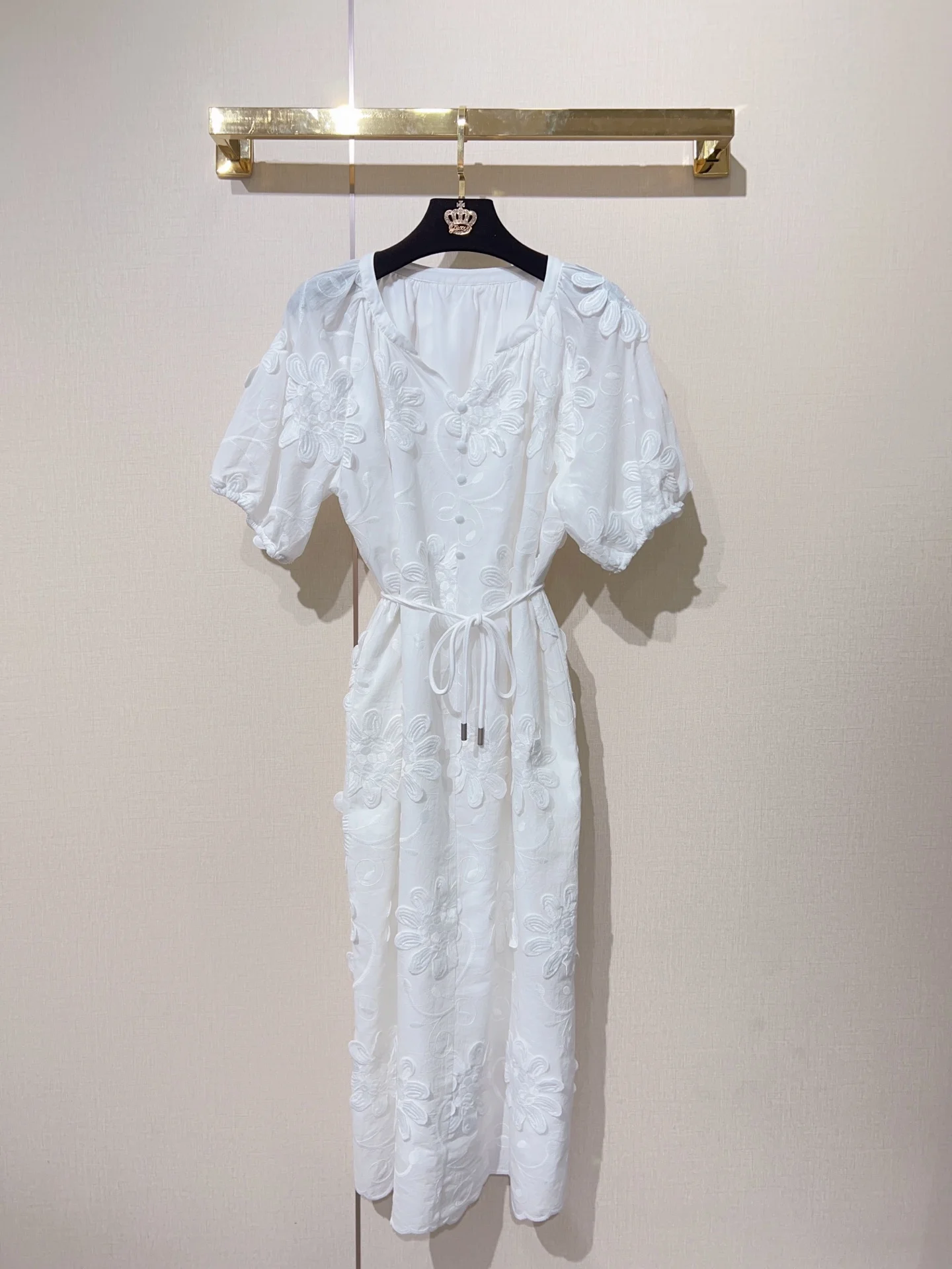 ZJYT Summer 100% Cotton Embroidery Loose Dress Women 2026 Fashion New Short Sleeve Casual Holiday White Dresses Elegant Vestidos 4