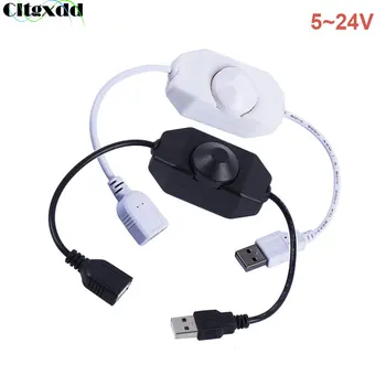 USB LED 손잡이 터치 조광기, DC 5 V 리본 밝기 조정 스위치 컨트롤러 커넥터, 5050 3528 2835 5 볼트 스트립 조명용