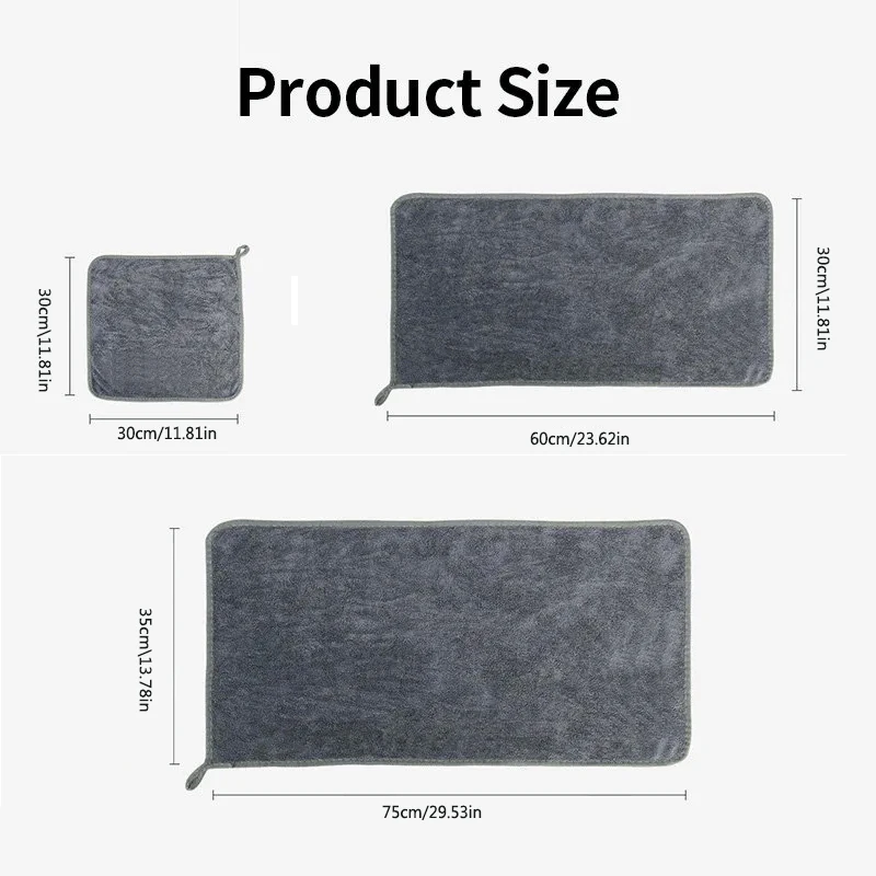 Large size 35cmX75CM Car Microfiber Towels Car wash towel Cleaning Drying Cloth Double Layer Plush Thicken Hemming Wash Rag microfiber towel cleaning cloth microfiber cleaning cloths microfiber car towel microfiber towels fiber towel microfiber washing towel car washing towel car drying towel fiber car wipes