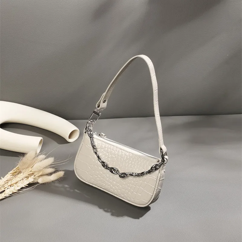 Women's Fashion Chain Bag Summer All-match Crocodile Pattern Armpit Bag