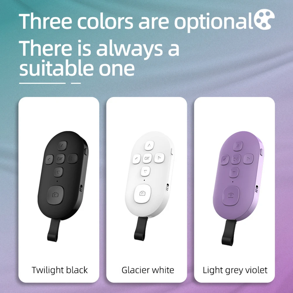 Fingertip Video Controller Wearable Wireless 7 Keys Mobile Phone Remote Control Type-C Rechargeable Lightweight for IOS/Android