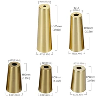 Furniture Leg Cover Foot Solid Copper Tip Brushed Brass Table Chair Cylinder/Cone Cap Protect Decor Bottom Safe Pad 1