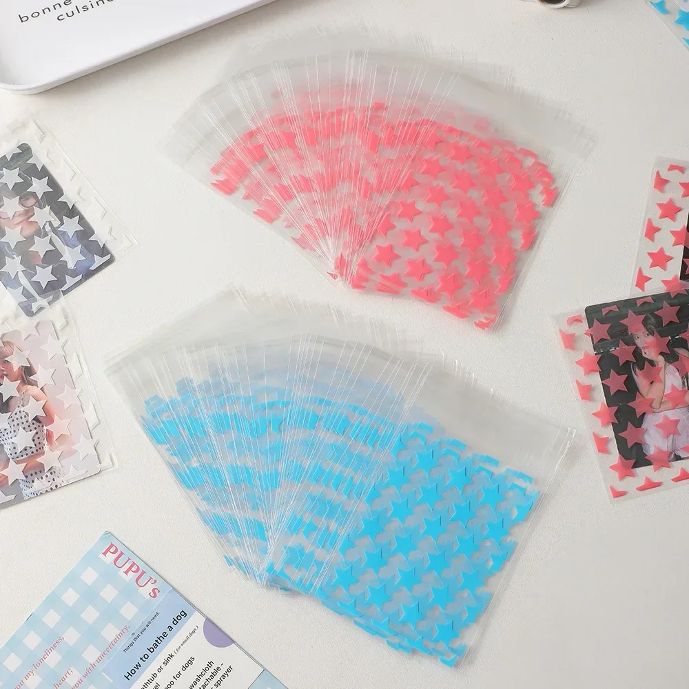 50pcs Star Transparent Photocard Protect Cover Kpop Papeleria Small Thing Organzier Pouch card holders 3