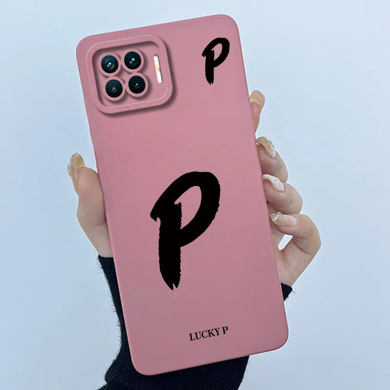 Lucky Initial Letter Couples Phone Bumper - Soft TPU Silicone Back Cover Case