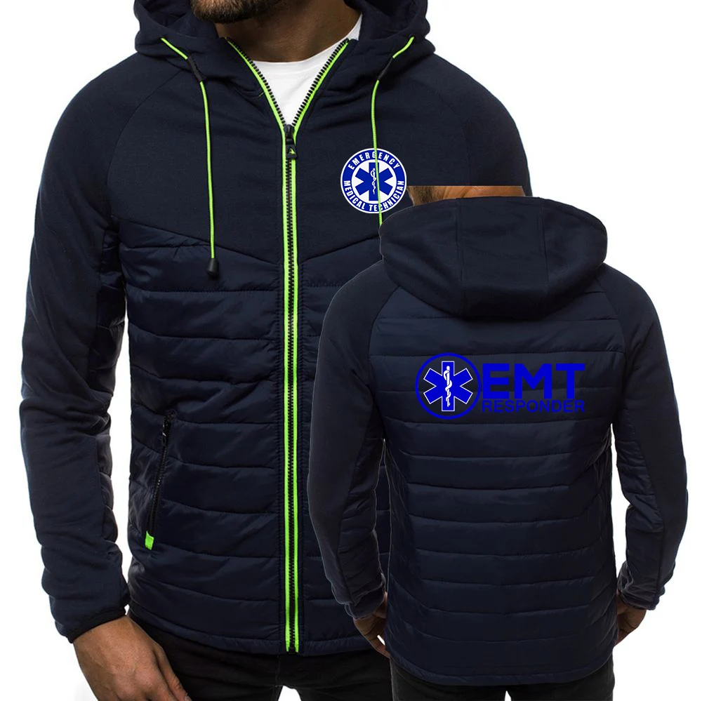 Cotton Padded Hooded Jacket for Men Autumn Winter