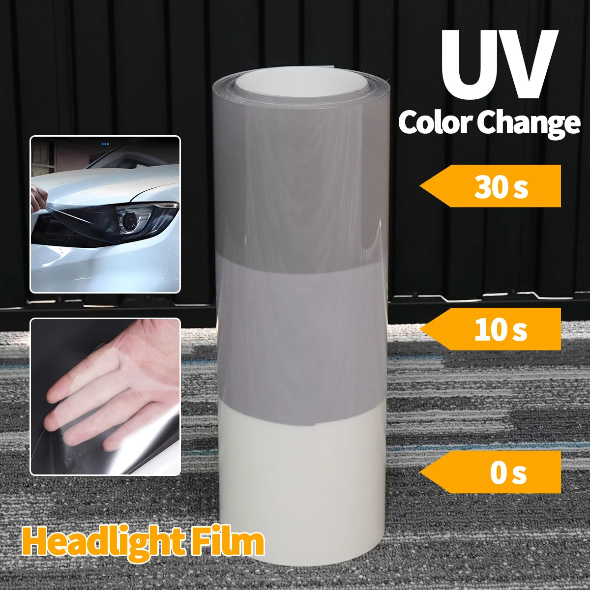 Automotive TPU Headlight Film Protection Film window film Repair Scratches Photochromic Modification for Car Headlight Taillight Lights
