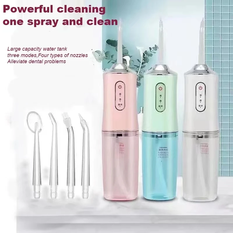 Oral Irrigator Water Flossers USB Rechargeable 220ml 3 Modes Portable Dental Water Tank for Teeth Waterproof Teeth Cleaner oral irrigator,dental water flosser,water dental flosser