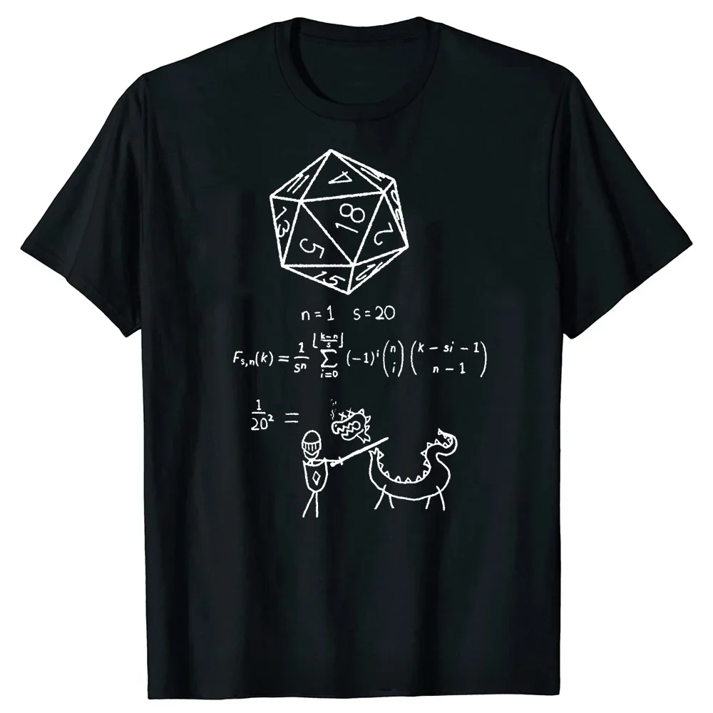 

Летние футболки с коротким рукавом DND D20, подземелье, геймер, дракон, новинка, наука of 20, футболки с графическим рисунком, хлопковая уличная одежда