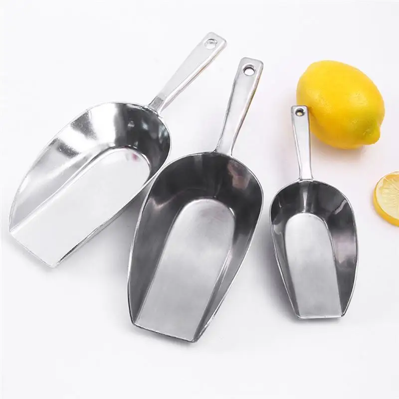 Ice Cream Scoop Scoop Ice Metal Scoops Utility Large Flour Cube Aluminum Kitchen Measuring Bean Coffee Popcorn Dog Bar Aluminium Alloy Holder