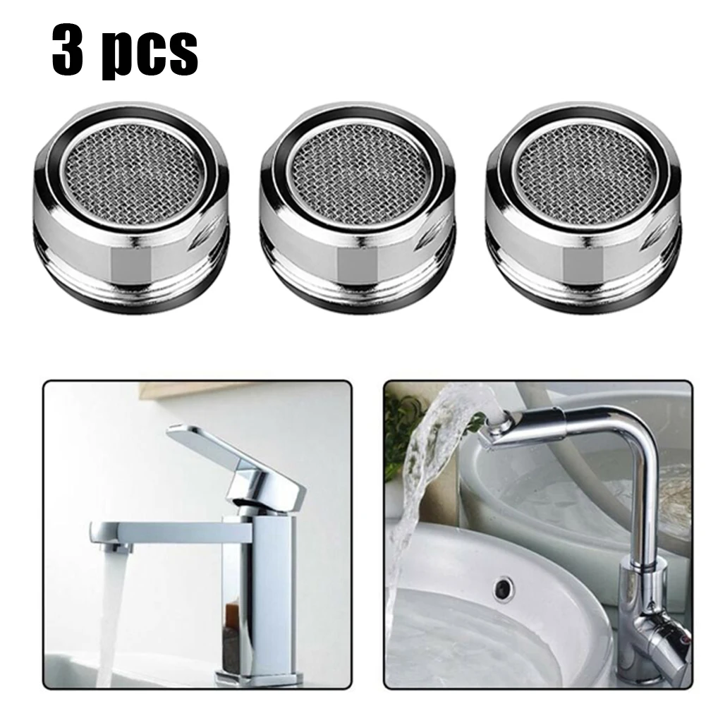 Faucet aerator 3pcs Brass Water Saving Faucet Tap Aerator Replaceable Filter Mixed Nozzle 24mm Thread Bathroom