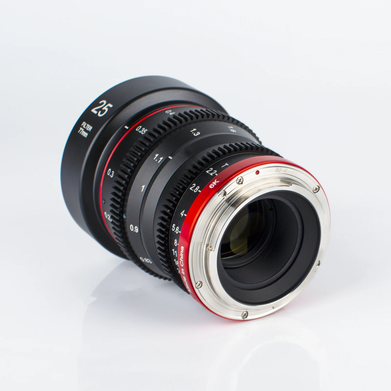 Meike Mini Prime 25mm T2.2 RF 시네마 렌즈 Canon RP R3 R5 R6과 같은 카메라 R 마운트 카메라 용 수동 초점