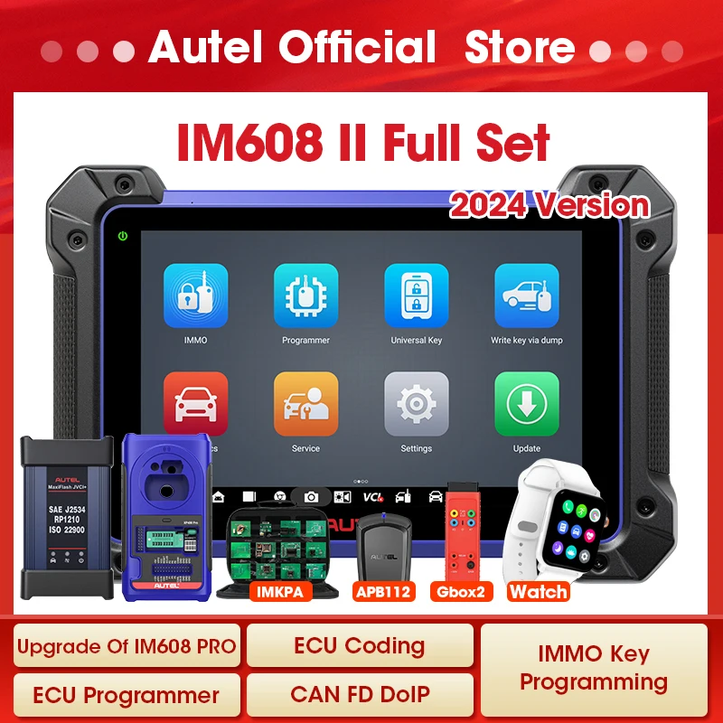 Фото Autel IM608 II Pro MaxiIM 608 Полный ключ программист OBD2 сканер IM608II автомобильный диагностический инструмент IMMO ключ Программирование PK IM508 IM508S №1