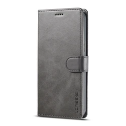 Luxury Business Leather Flip Wallet Case - Premium Card Holder Cover for Samsung S24 Ultra (Grey LC)