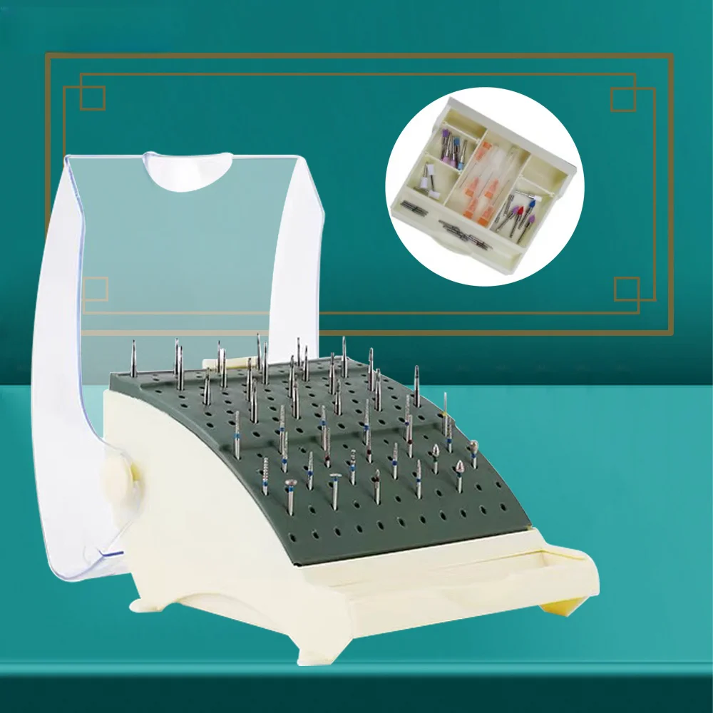 142 Holes Dental Bur Holder Plastic Sterilizer Placement Case Disinfection Box Drill Bits Block Dentistry Laboratory Instruments