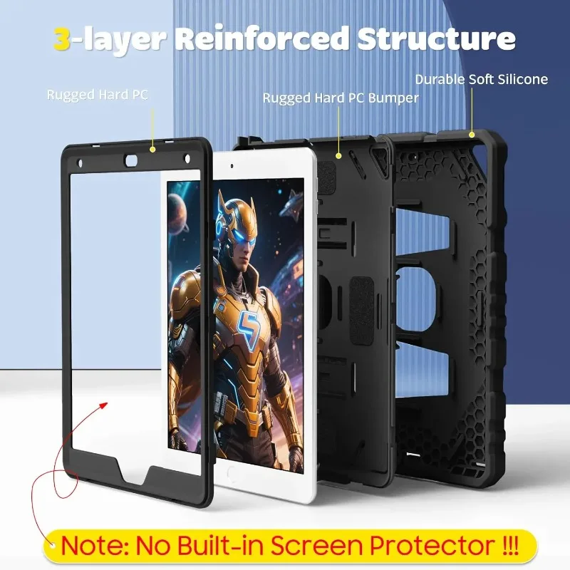 Heavy Duty Shockproof Kids Tablet Case with Built-in Kickstand